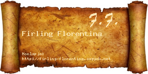 Firling Florentina névjegykártya
